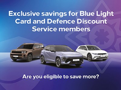 Drive Hyundai x Blue Light Card and Defence Discount Service members