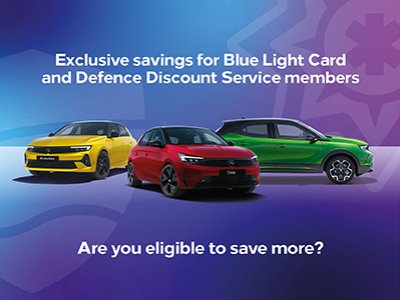 Drive Vauxhall x Blue Light Card and Defence Discount Service members
