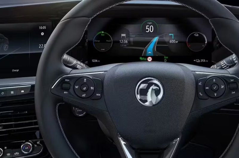 Mokka steering wheel close up view