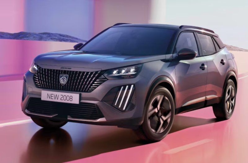 peugeot 2008 in grey from the front