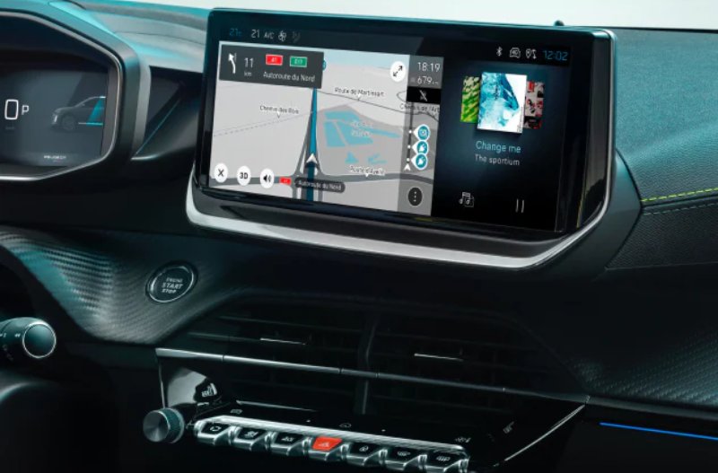 peugeot 208 connective system in cockpit