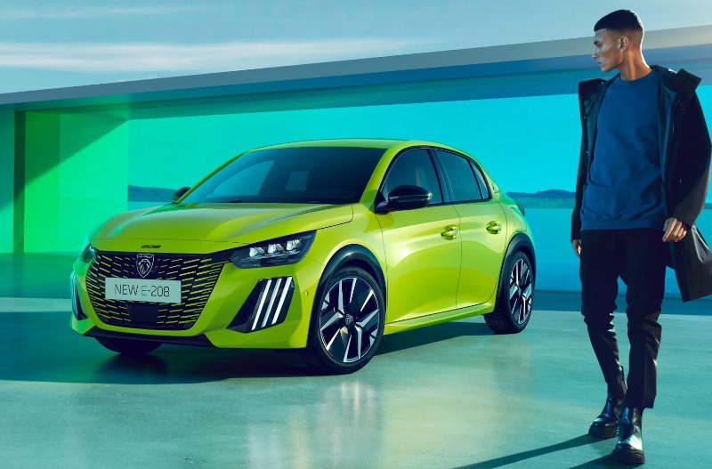 peugeot 208 in bright green
