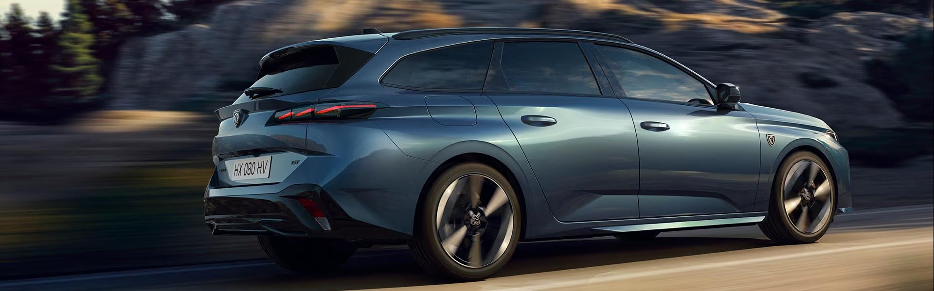 Peugeot 308 sw on the road