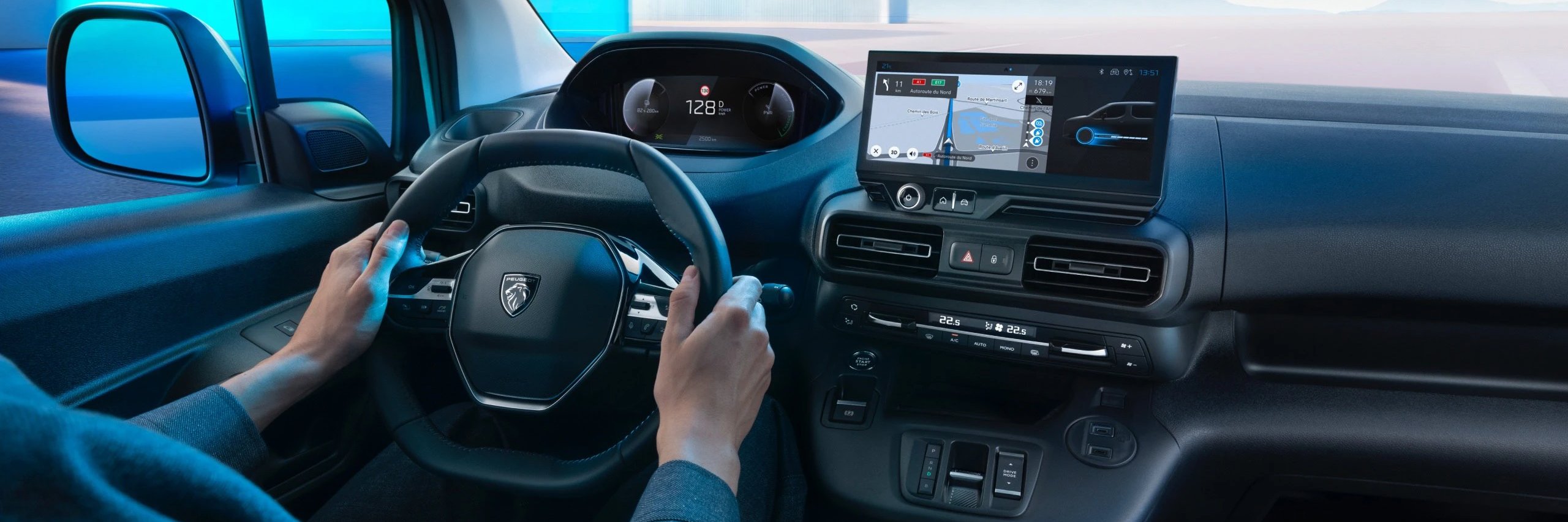 peugeot partner cockpit and steering wheel