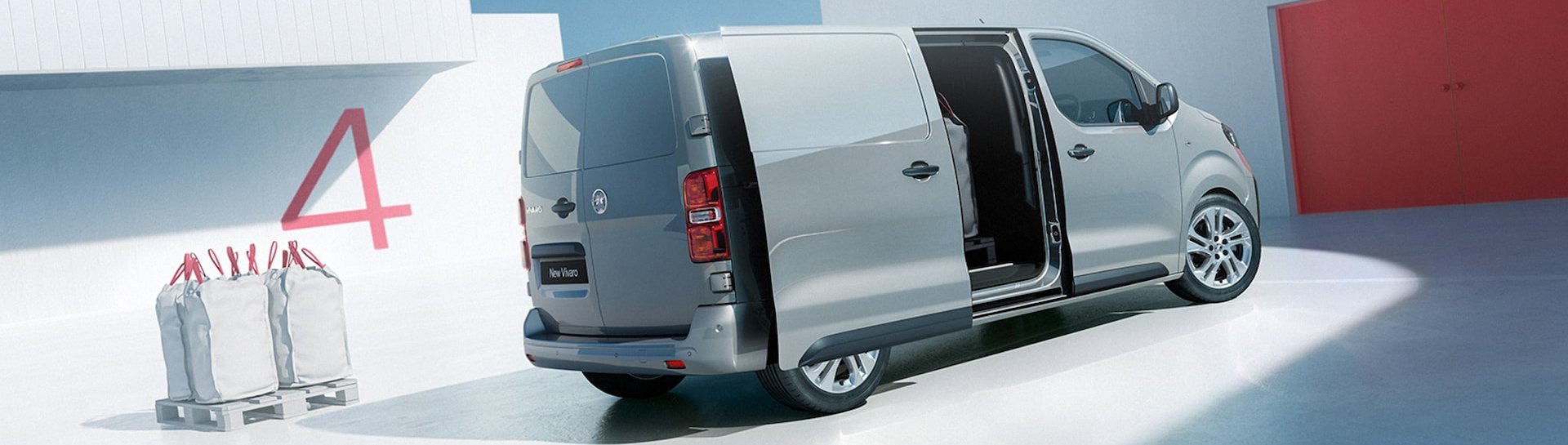 vivaro van from the rear in silver